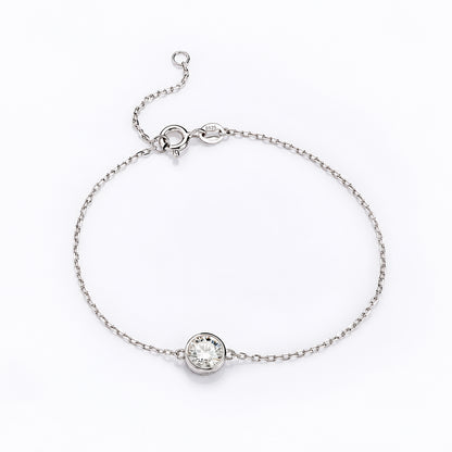6.5 mm Round-Cut Moissanite Bracelet