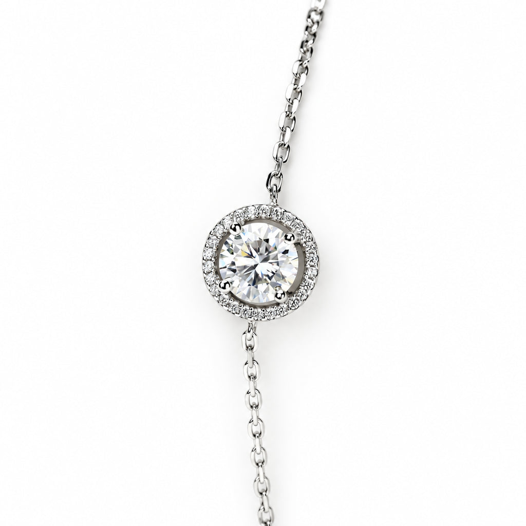 6.5 mm Round-Cut Moissanite Bracelet