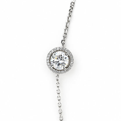 6.5 mm Round-Cut Moissanite Bracelet