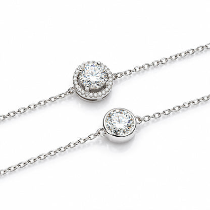 6.5 mm Round-Cut Moissanite Bracelet