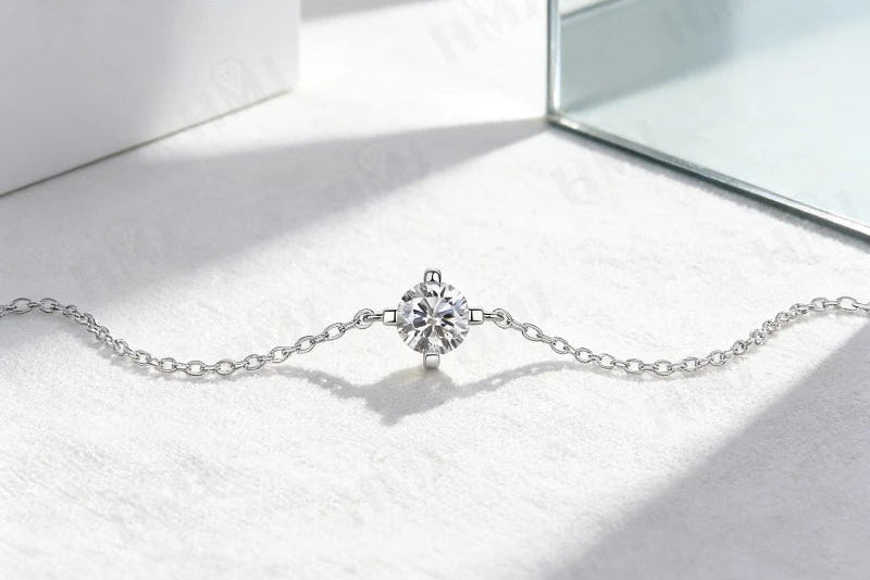 Round-Cut Moissanite Bracelet