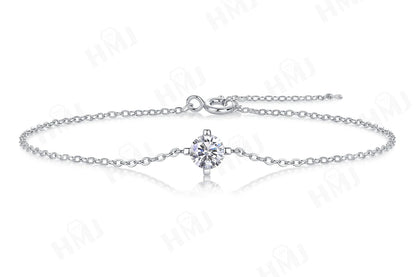 Round-Cut Moissanite Bracelet
