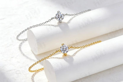 Round-Cut Moissanite Bracelet
