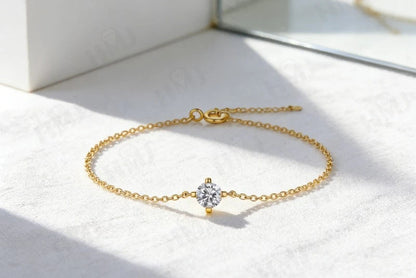 Round-Cut Moissanite Bracelet